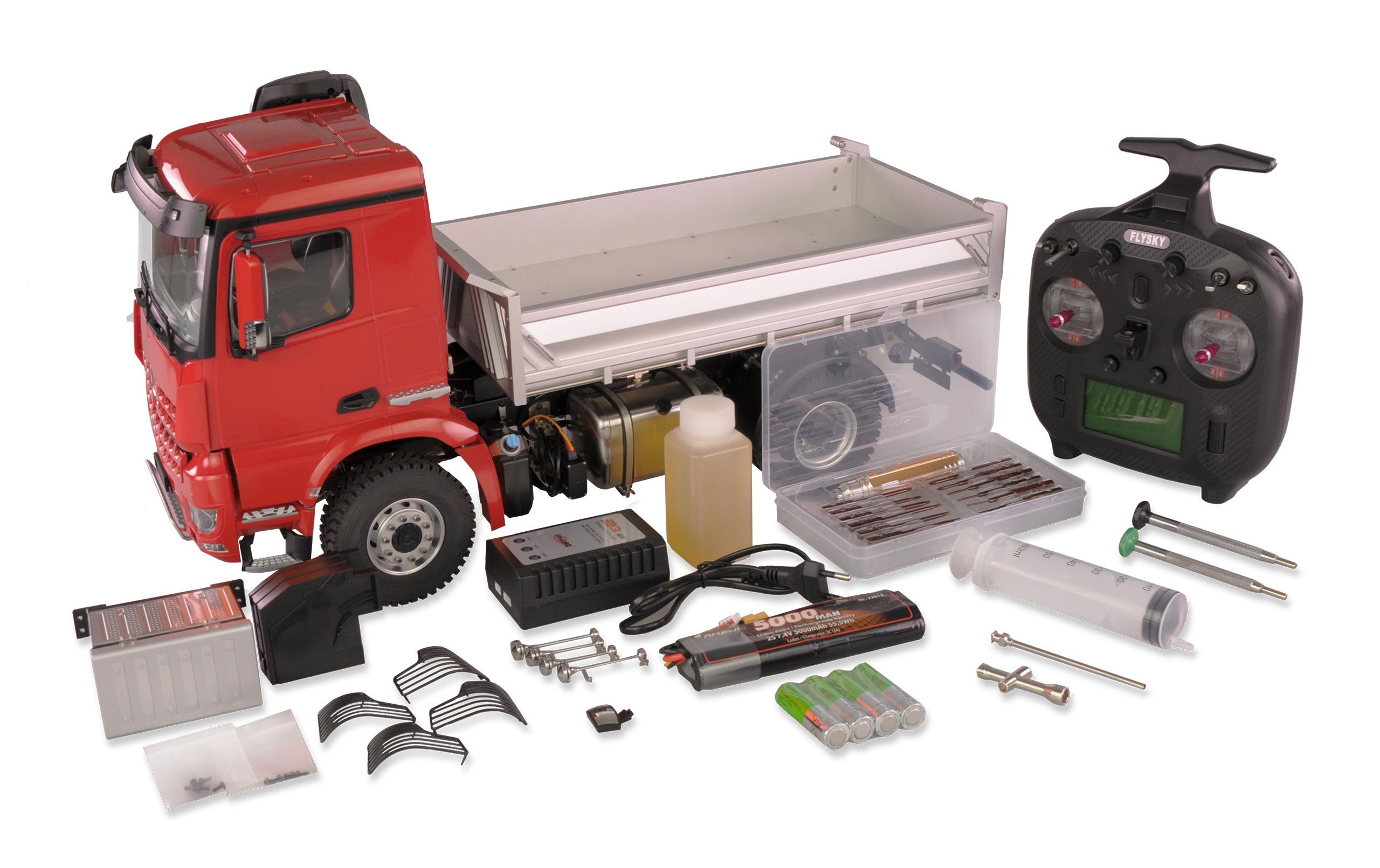 Amewi Muldenkipper Pro Hydraulik, MB Arocs, Rot, 1:14, RTR