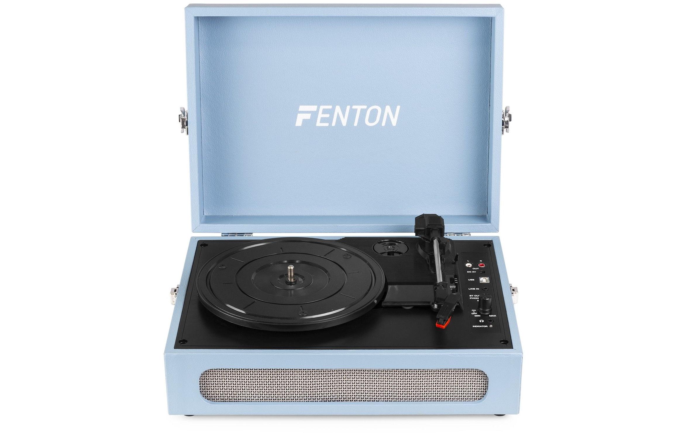 Fenton Plattenspieler mit Bluetooth RP118E Blau Fenton Plattenspieler mit Bluetooth RP118E Blau