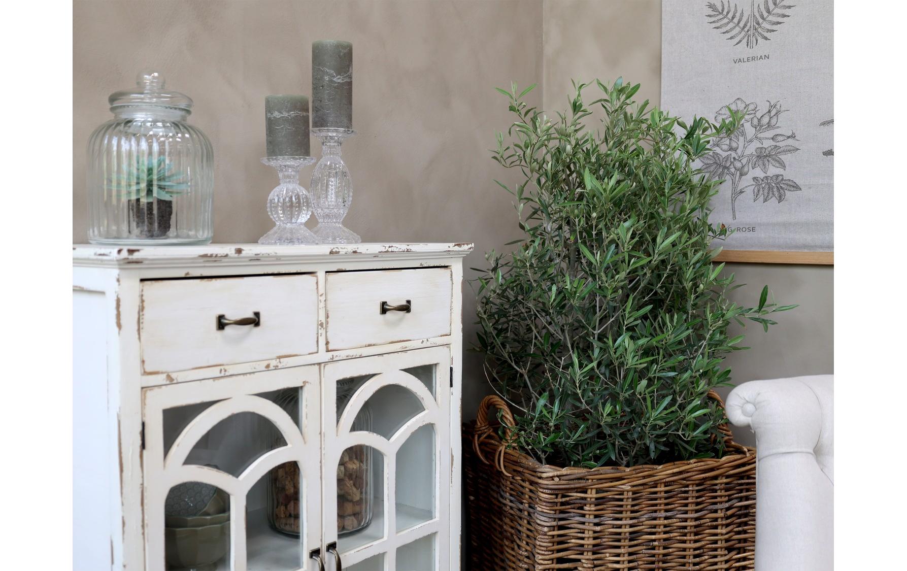 Chic Antique Kommode 32 cm x 92 cm, Crème