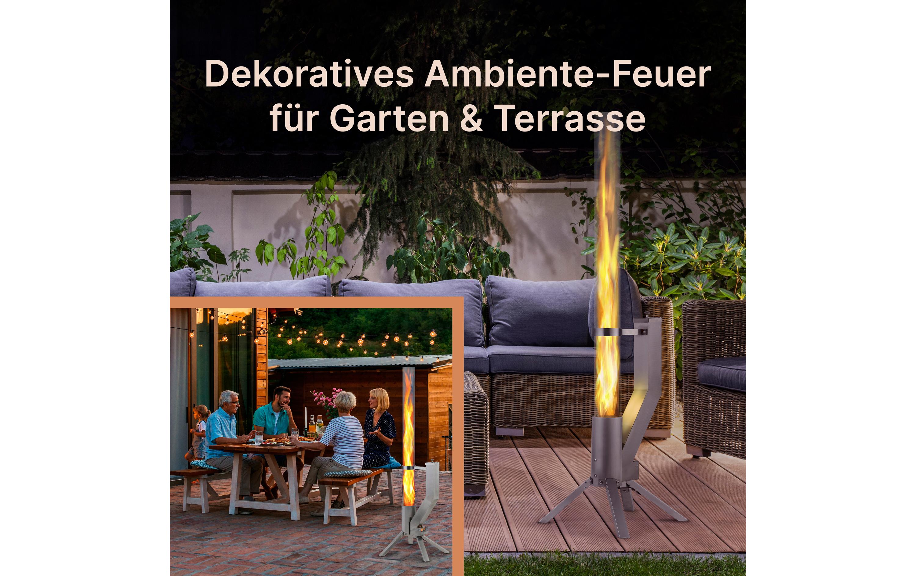 Gardenflare Klassik Feuerrohr Silber Gardenflare Klassik Feuerrohr Silber
