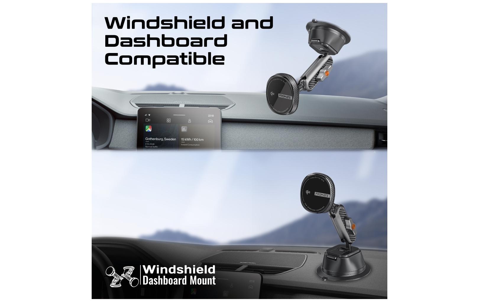 Promate Smartphone-Halterung FlexDrive Qi2