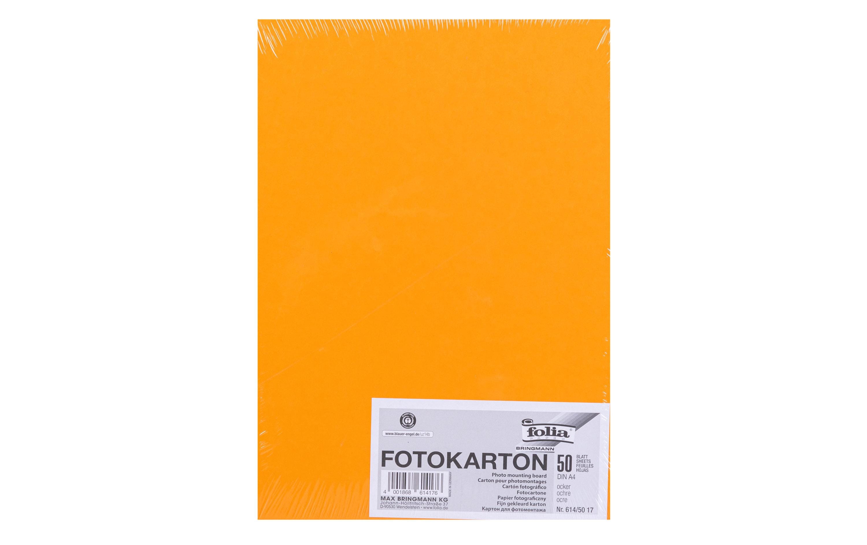 Folia Fotokarton A4, 300 g/m², 50 Blatt, Ocker
