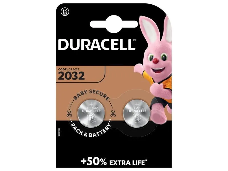 Duracell Knopfzelle Lithium CR2032 2 Stück