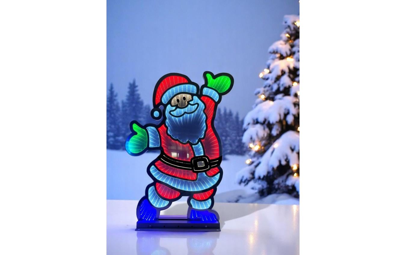 Dameco LED Figur Santa Infinity Effekt, 5 cm x 42.5 cm x 61 cm
