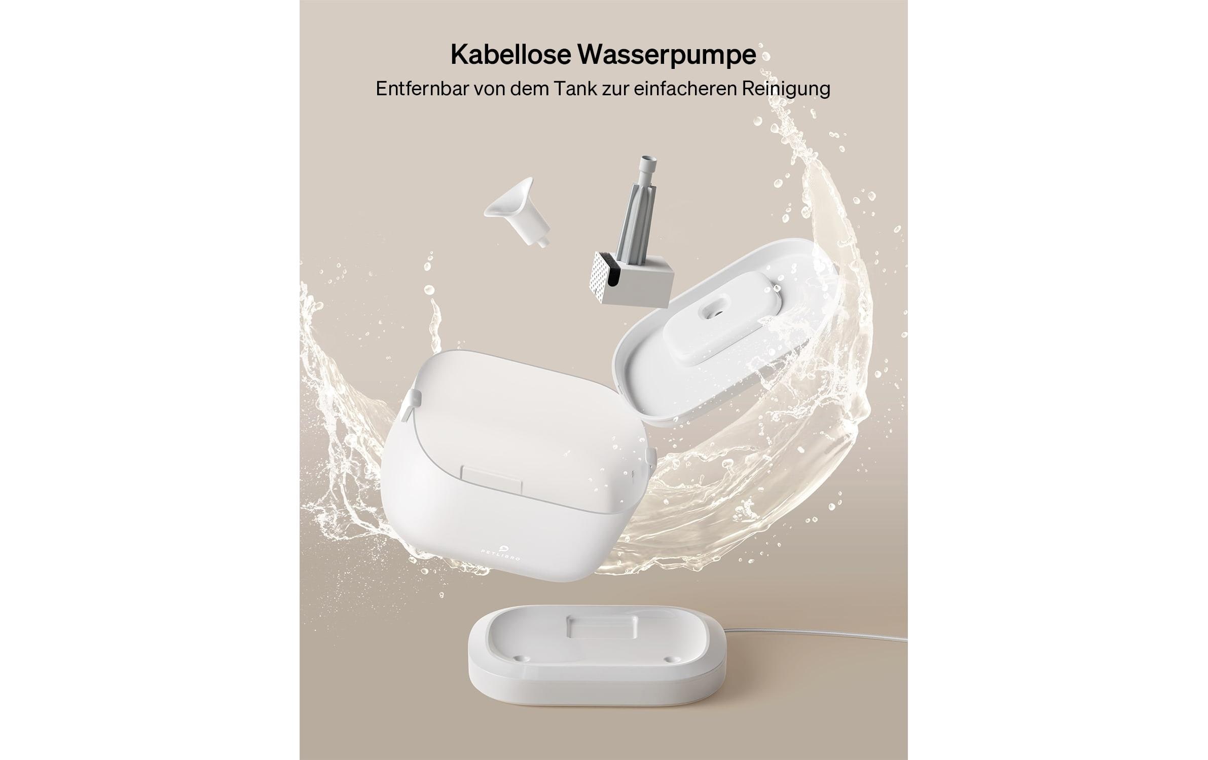 Petlibro Dockstream kabellose Wasserfontäne Weiss