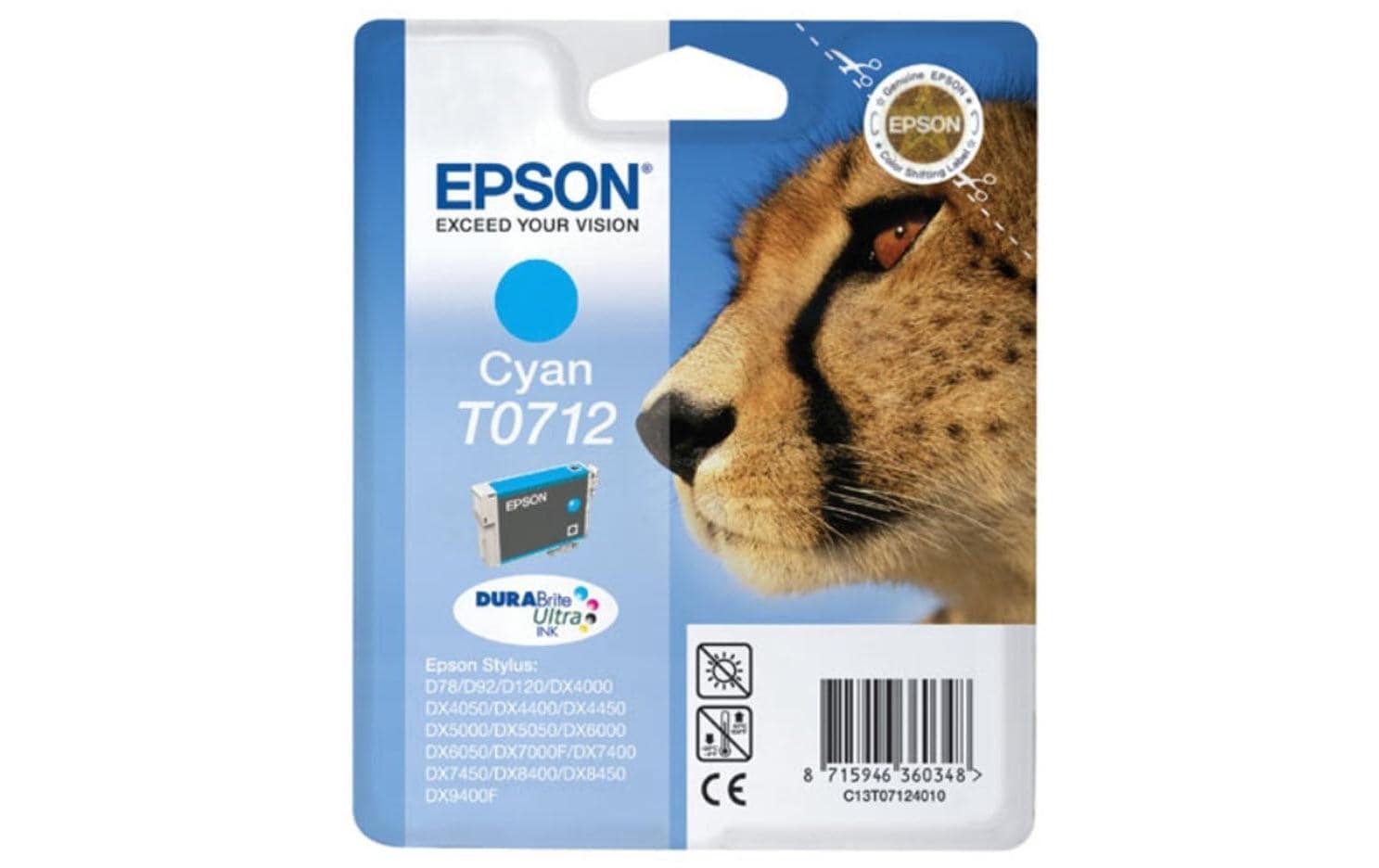 Epson Tinte T07124011 Cyan Epson Tinte T07124011 Cyan