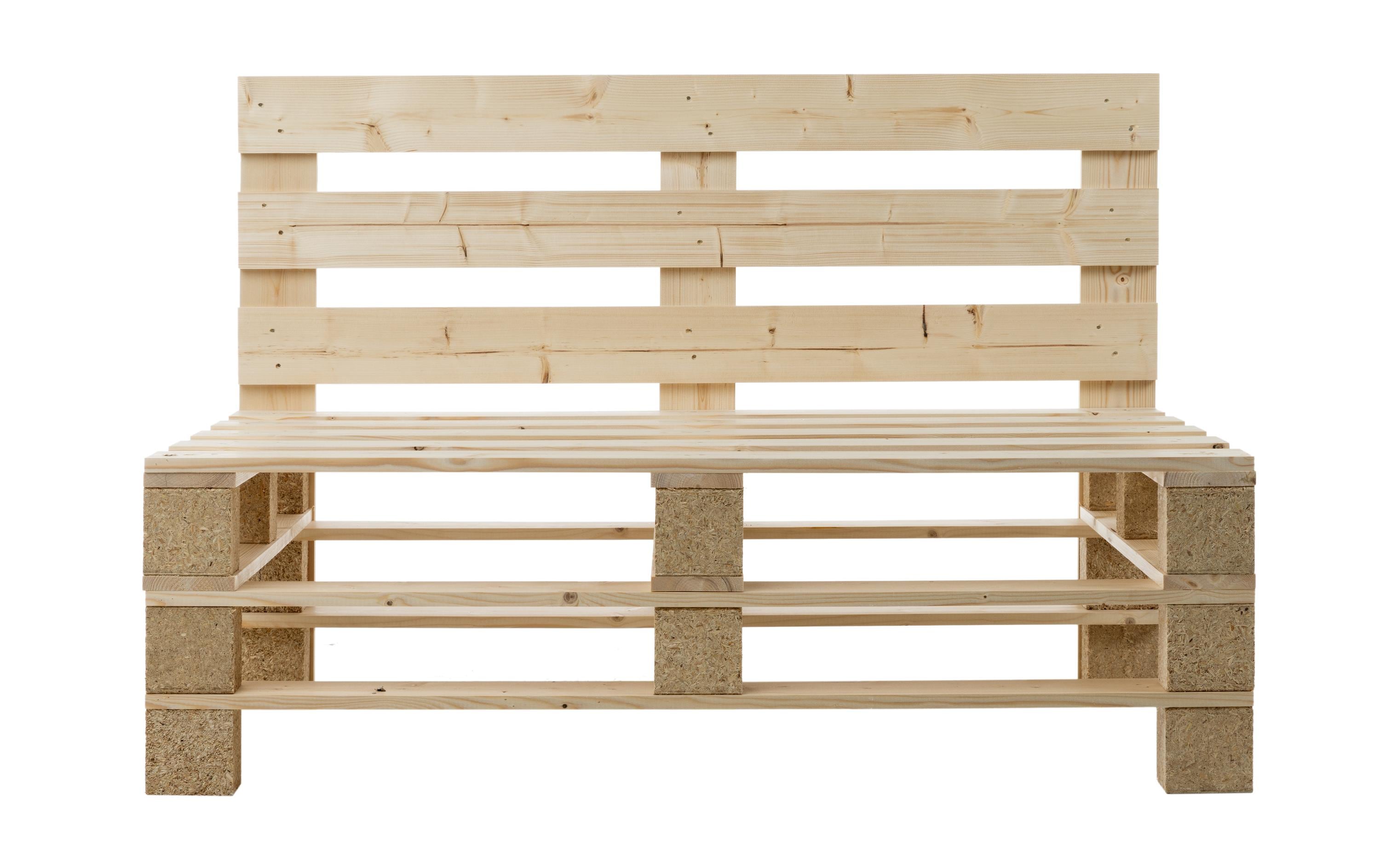 COCON Palettensofa Nature, 120 x 50/86 x 80