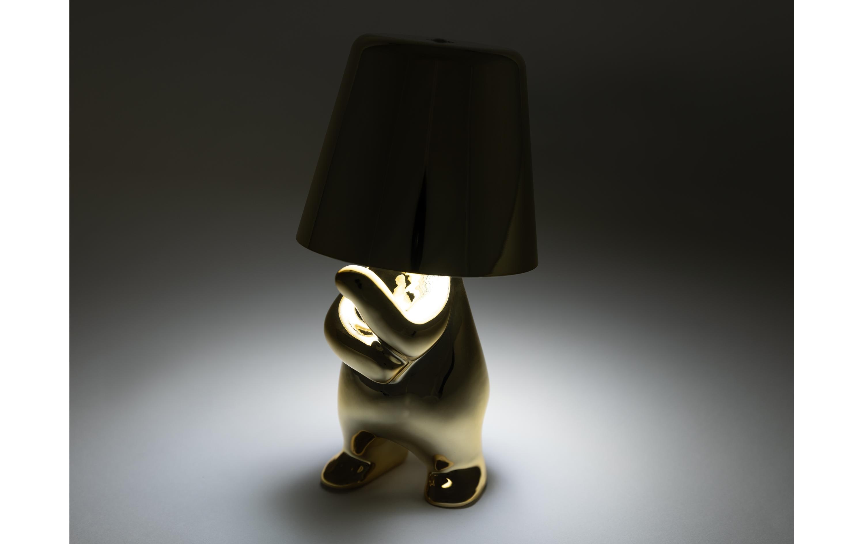 COCON Goldene Tischleuchte THINKER