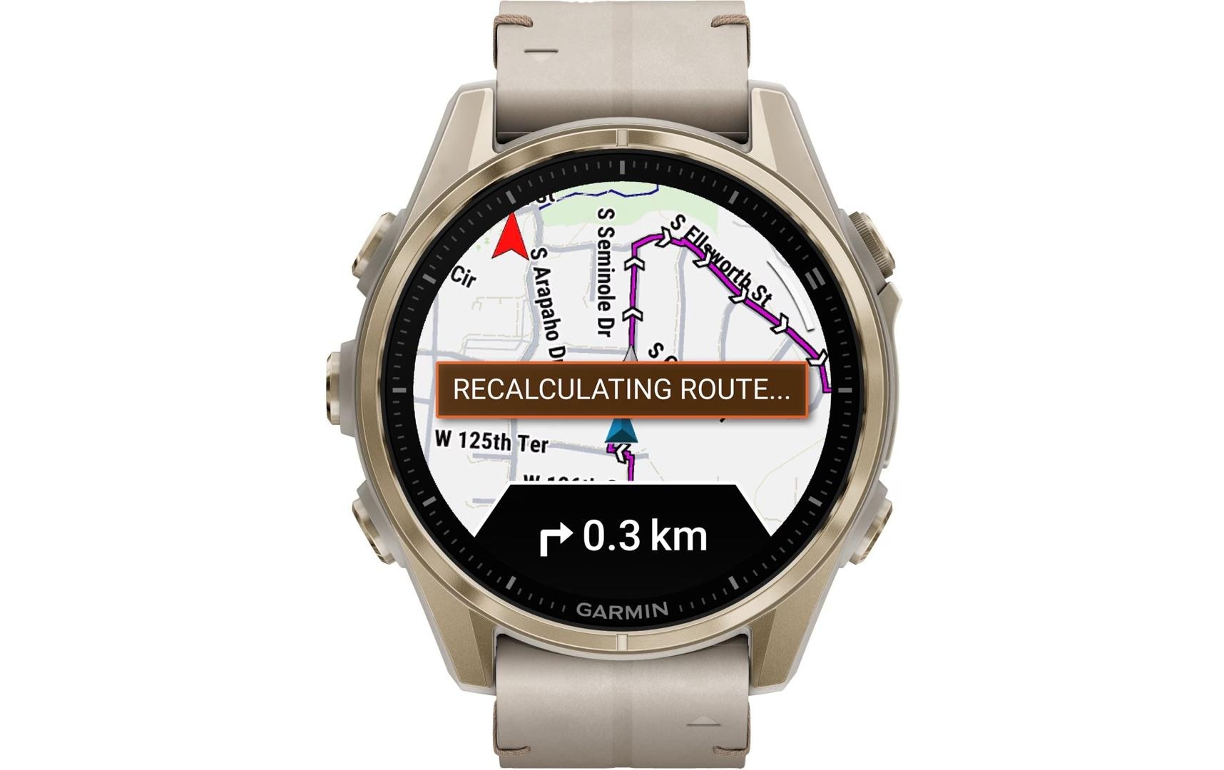 GARMIN Sportuhr Fenix 8 AMOLED Sapphire, 43 mm Hellgrau GARMIN Sportuhr Fenix 8 AMOLED Sapphire, 43 mm Hellgrau