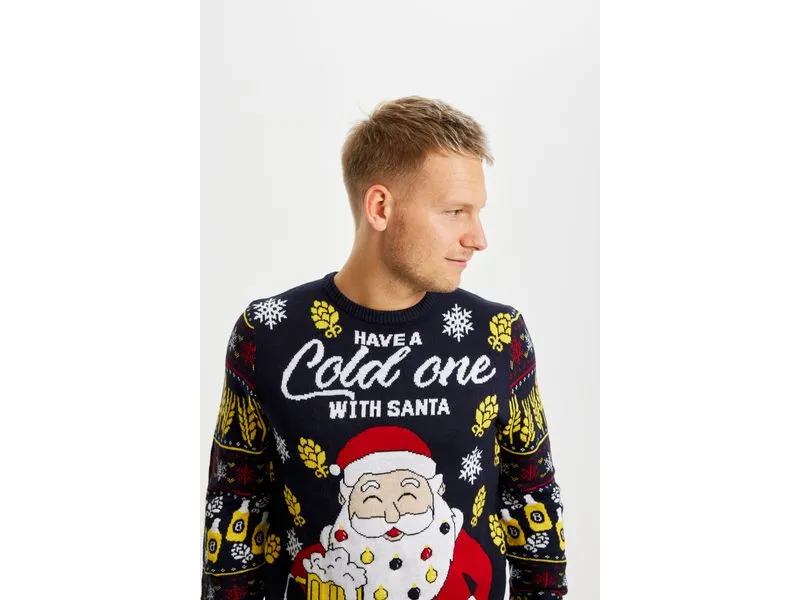 Christmas Sweats Have a Cold One With Santa LED S Christmas Sweats Have a Cold One With Santa LED S