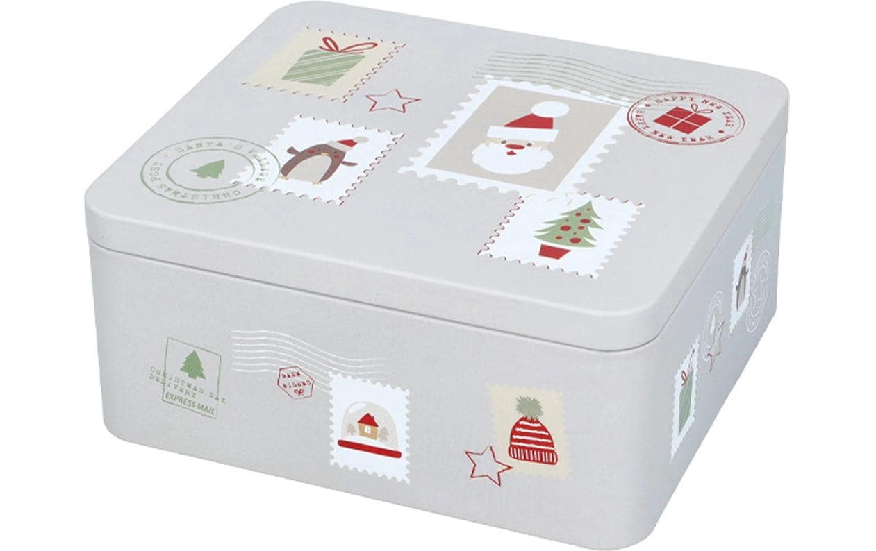 RBV Birkmann Guetzli-Dose Dear Santa 18x16x8/21x19 x 9 cm, 2-teilig Set