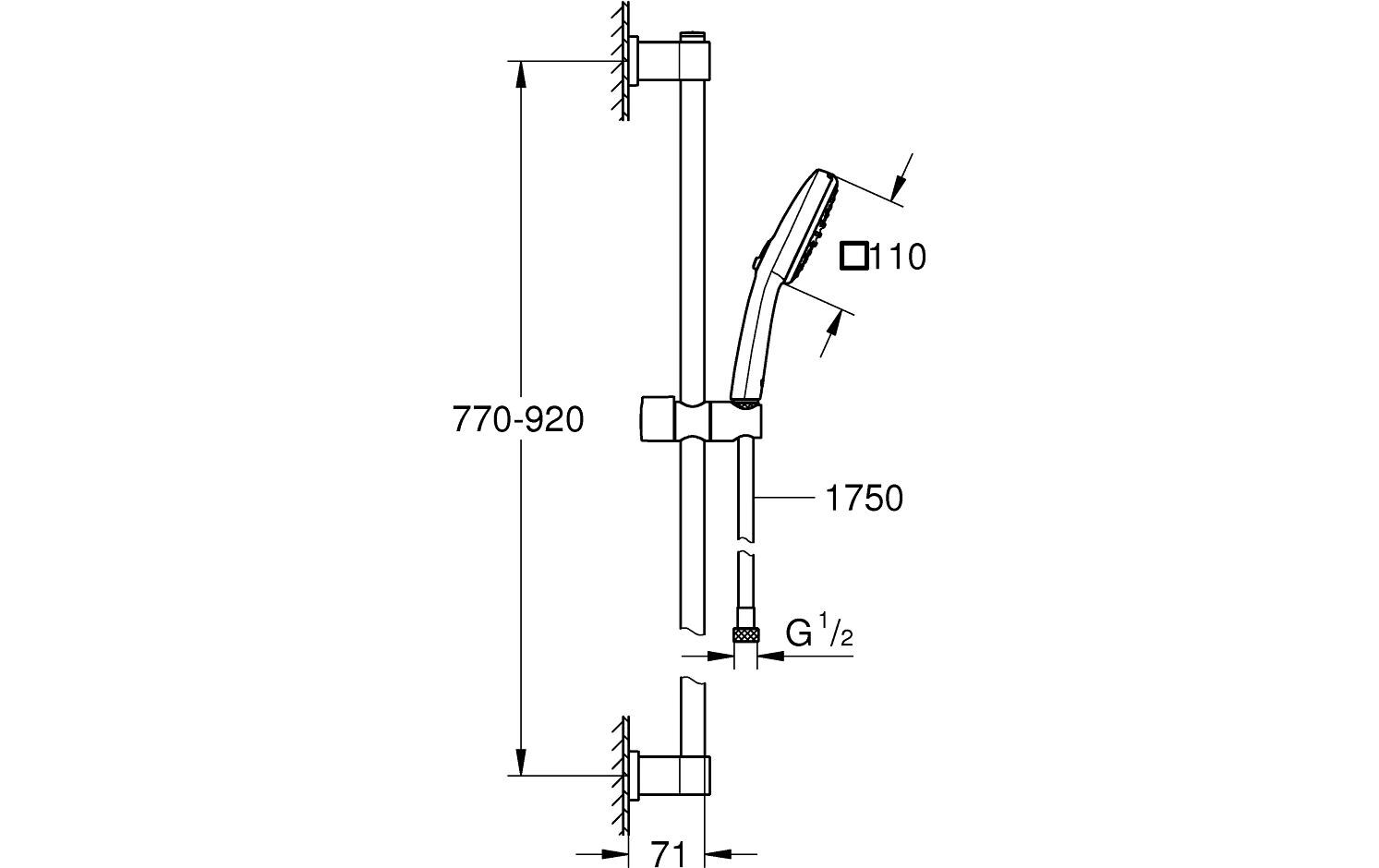 GROHE Duschsystem Vitalio Comfort 110 Chrom