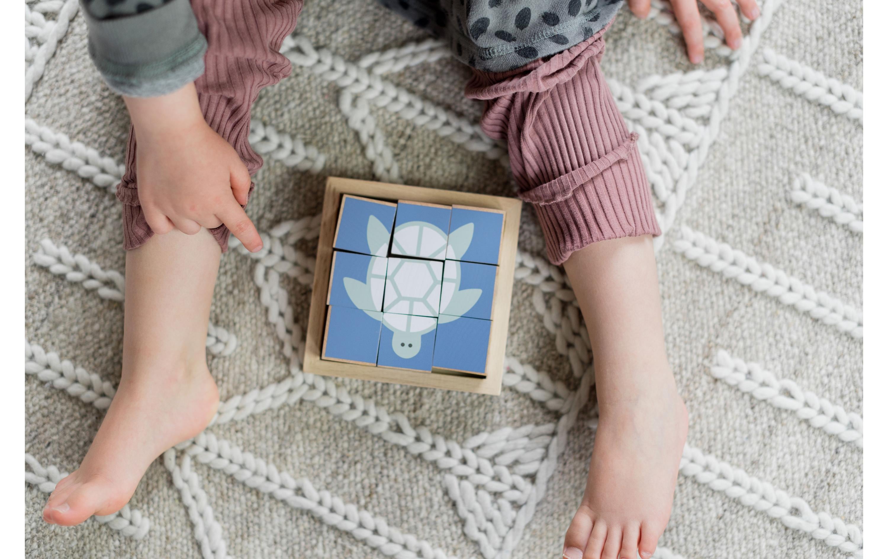 Kindsgut Holzwürfel-Puzzle Tiere