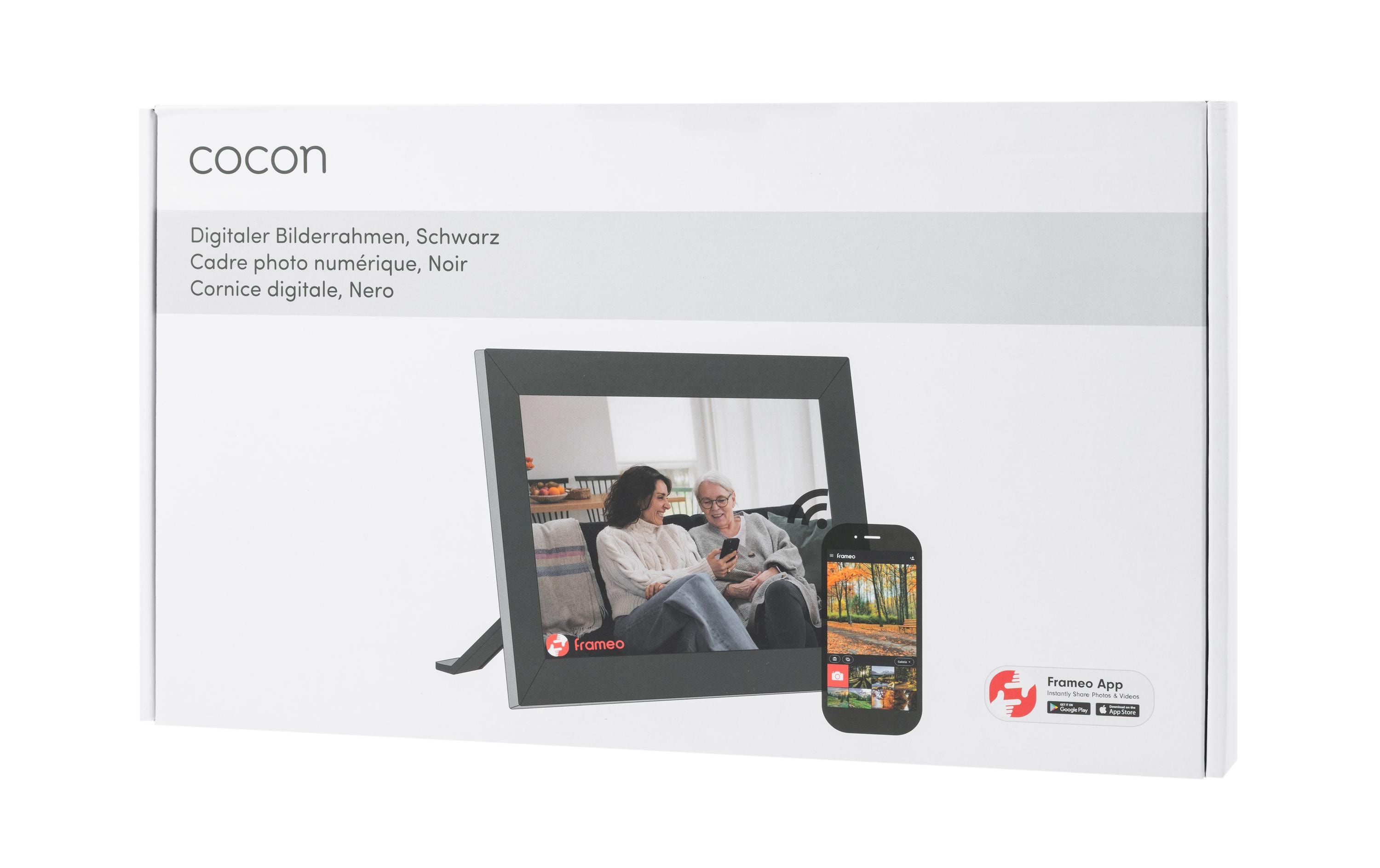 COCON Digitaler Bilderrahmen Momento 10.1, Schwarz