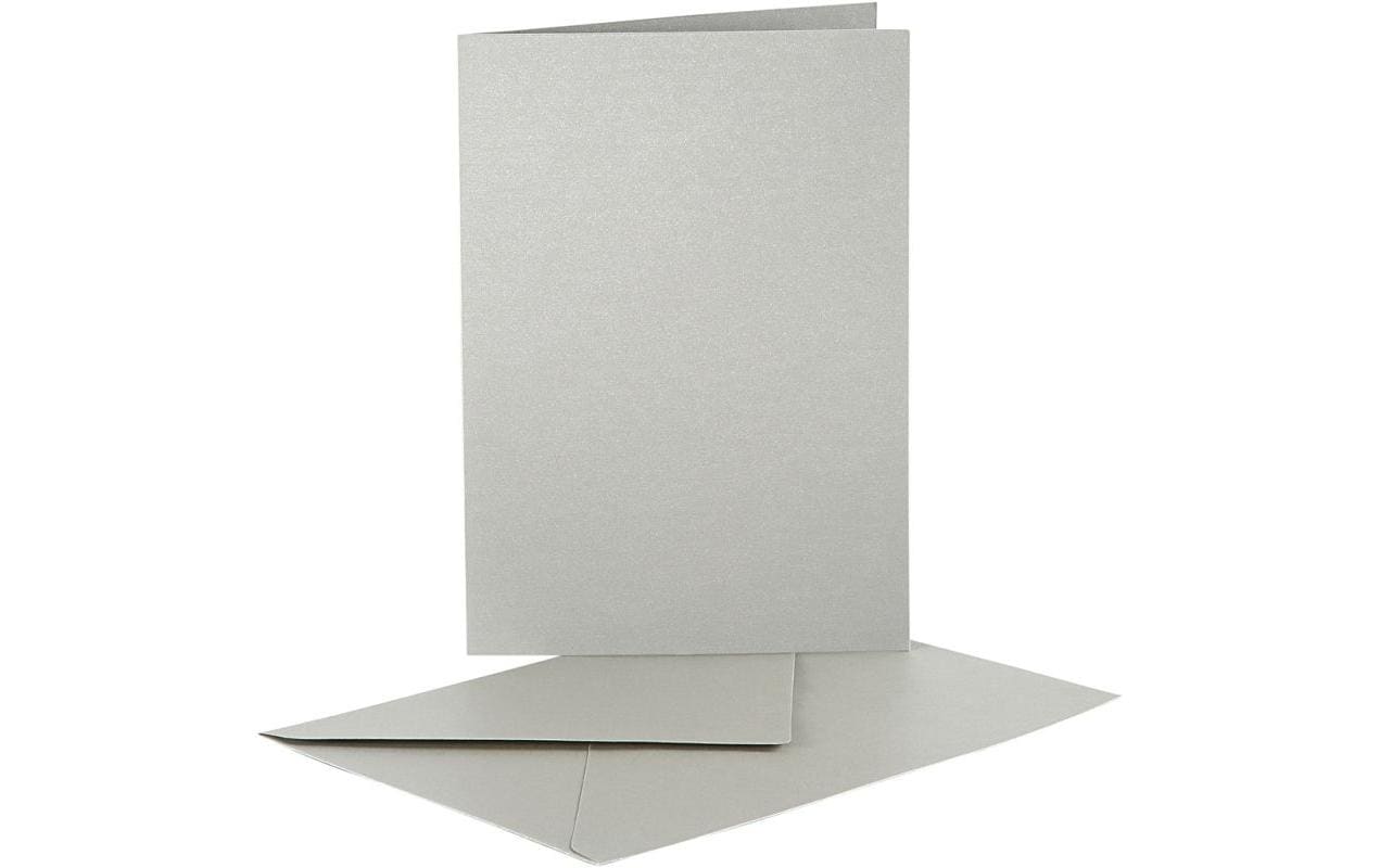 Creativ Company Blankokarte und Couvert Silber, 10 Stück Creativ Company Blankokarte und Couvert Silber, 10 Stück