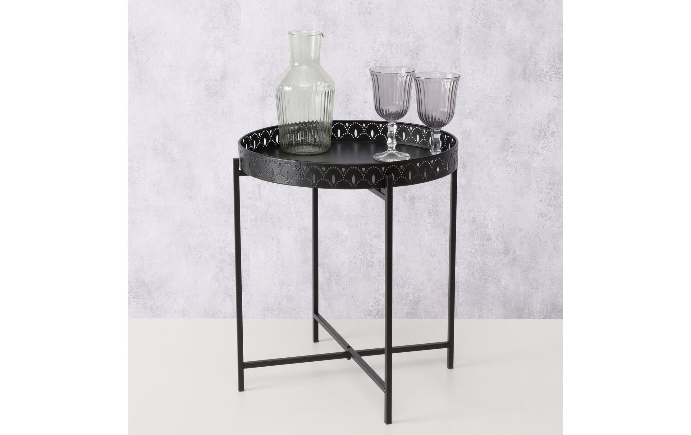 Boltze Beistelltisch Elios 40 x 45 cm, Schwarz