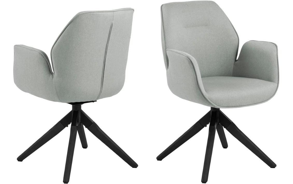 AC Design Stuhl Aura Hellgrau/Schwarz