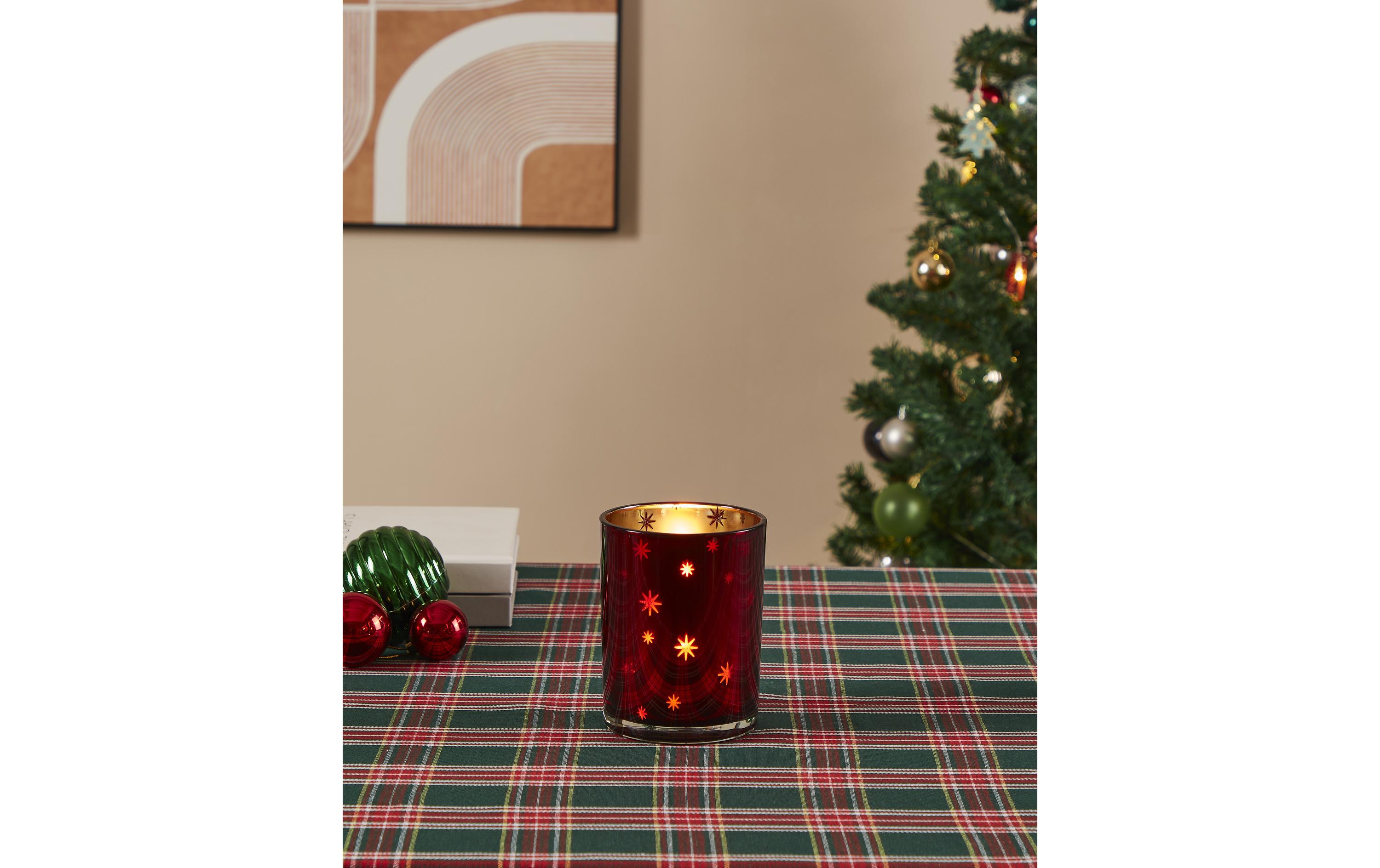 EGLO Teelichthalter Lukut 12.5 cm Gold/Rot, Glas