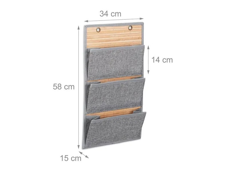 relaxdays Aufbewahrung M 34 x 58 cm, Grau/Nature relaxdays Aufbewahrung M 34 x 58 cm, Grau/Nature