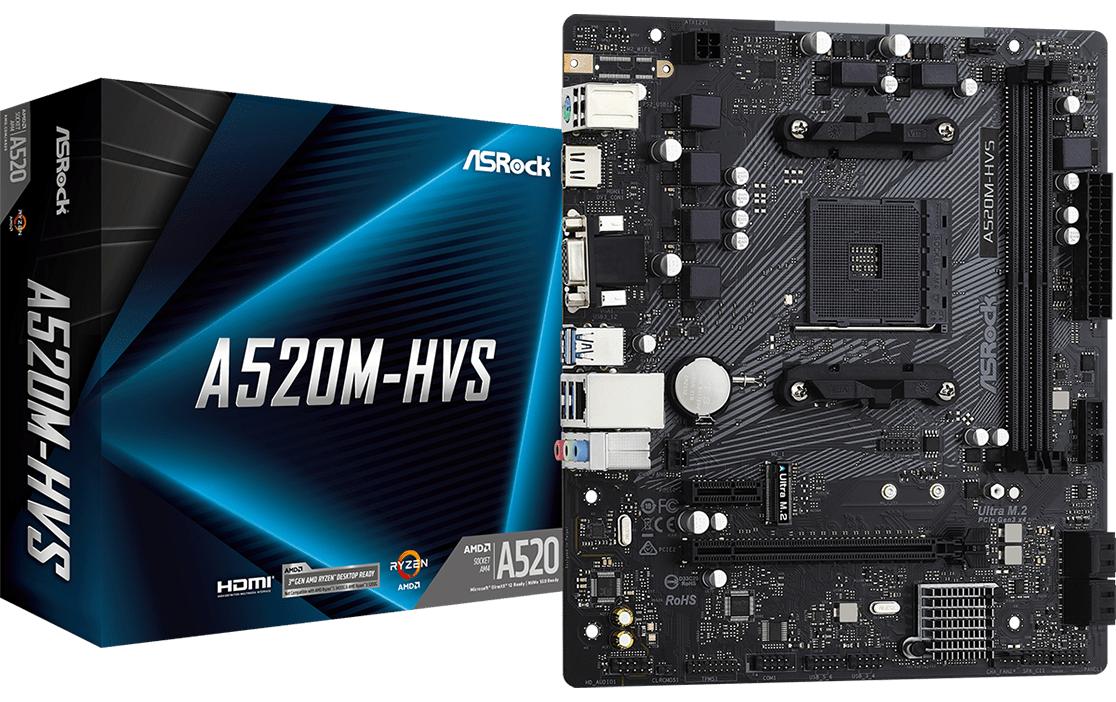 ASRock Mainboard A520M-HVS ASRock Mainboard A520M-HVS