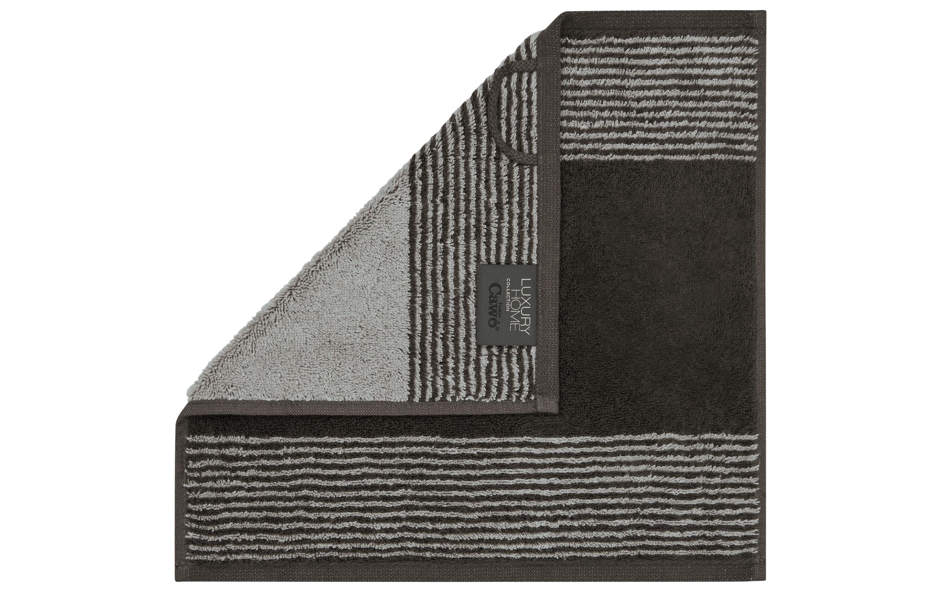 Cawö Waschlappen Two-Tone 30 x 30 cm, Dunkelgrau