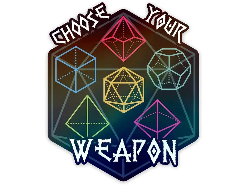 Glass Staff Choose Your Weapon Sticker Schwarz Glass Staff Choose Your Weapon Sticker Schwarz