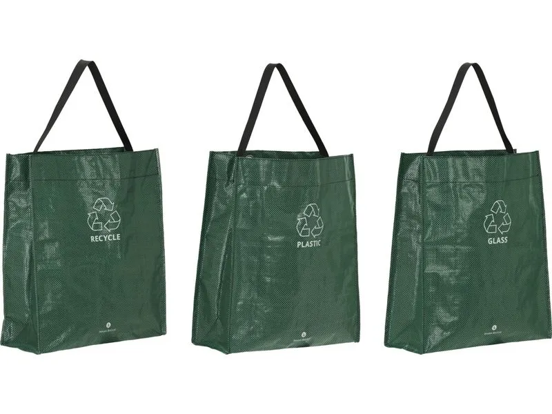 House Doctor Recyclingtasche HDRecycle, 38 x 15 x 44 cm, Grün, 3er Set House Doctor Recyclingtasche HDRecycle, 38 x 15 x 44 cm, Grün, 3er Set