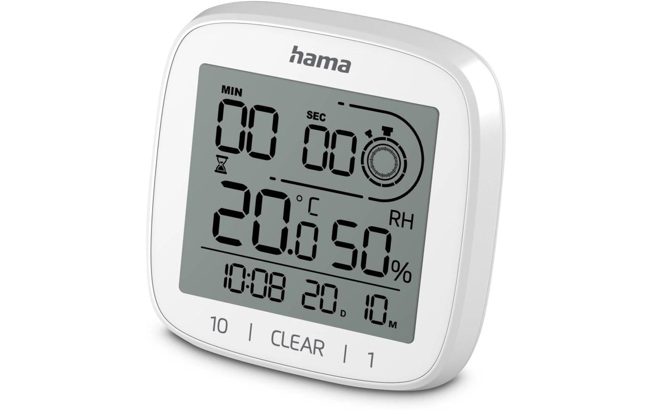 Hama Badezimmeruhr Zypern Grau/Weiss