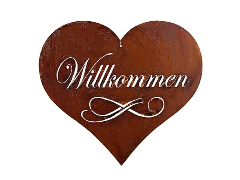 Ambiance Hängedekoration Herz Willkommen, 30 cm Ambiance Hängedekoration Herz Willkommen, 30 cm