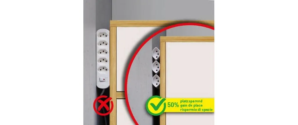 Max Hauri Steckdosenleiste Clip-Clap Line 3x T13, Weiss Max Hauri Steckdosenleiste Clip-Clap Line 3x T13, Weiss