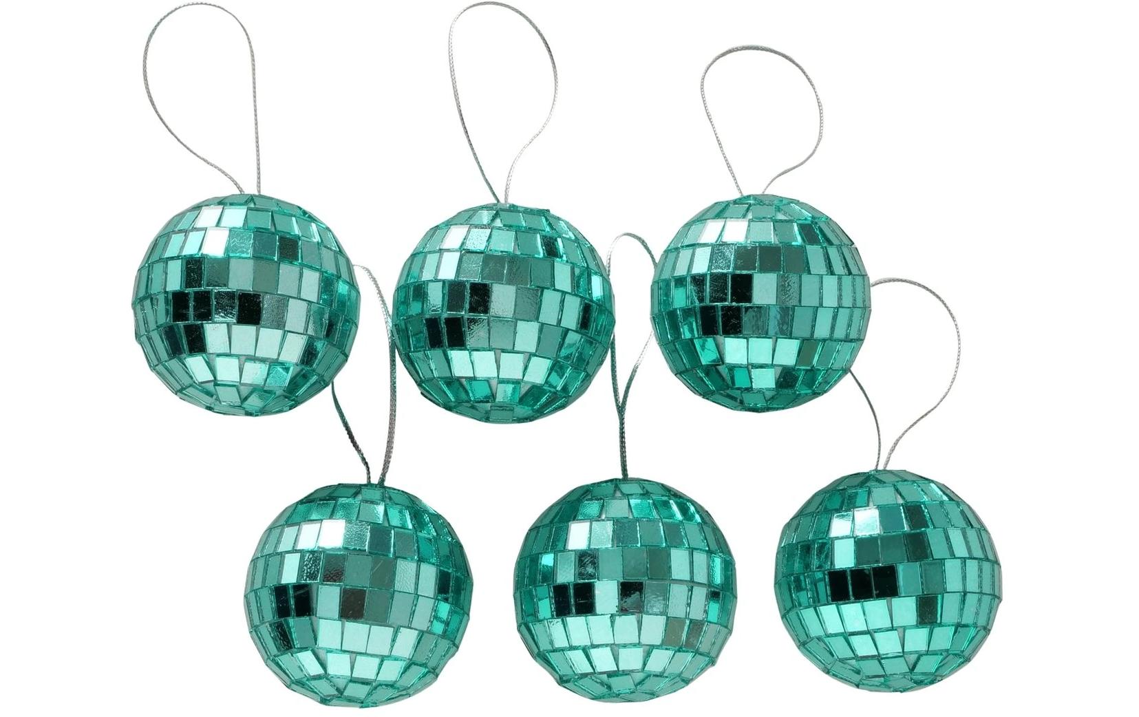 Boltze Weihnachtsschmuck Disco 6-teilig, 5 x 5 cm, Grün