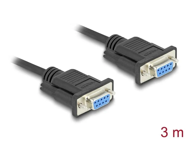 Delock Anschlusskabel RS-232 D-Sub9 Buchse zu Buchse 3 m