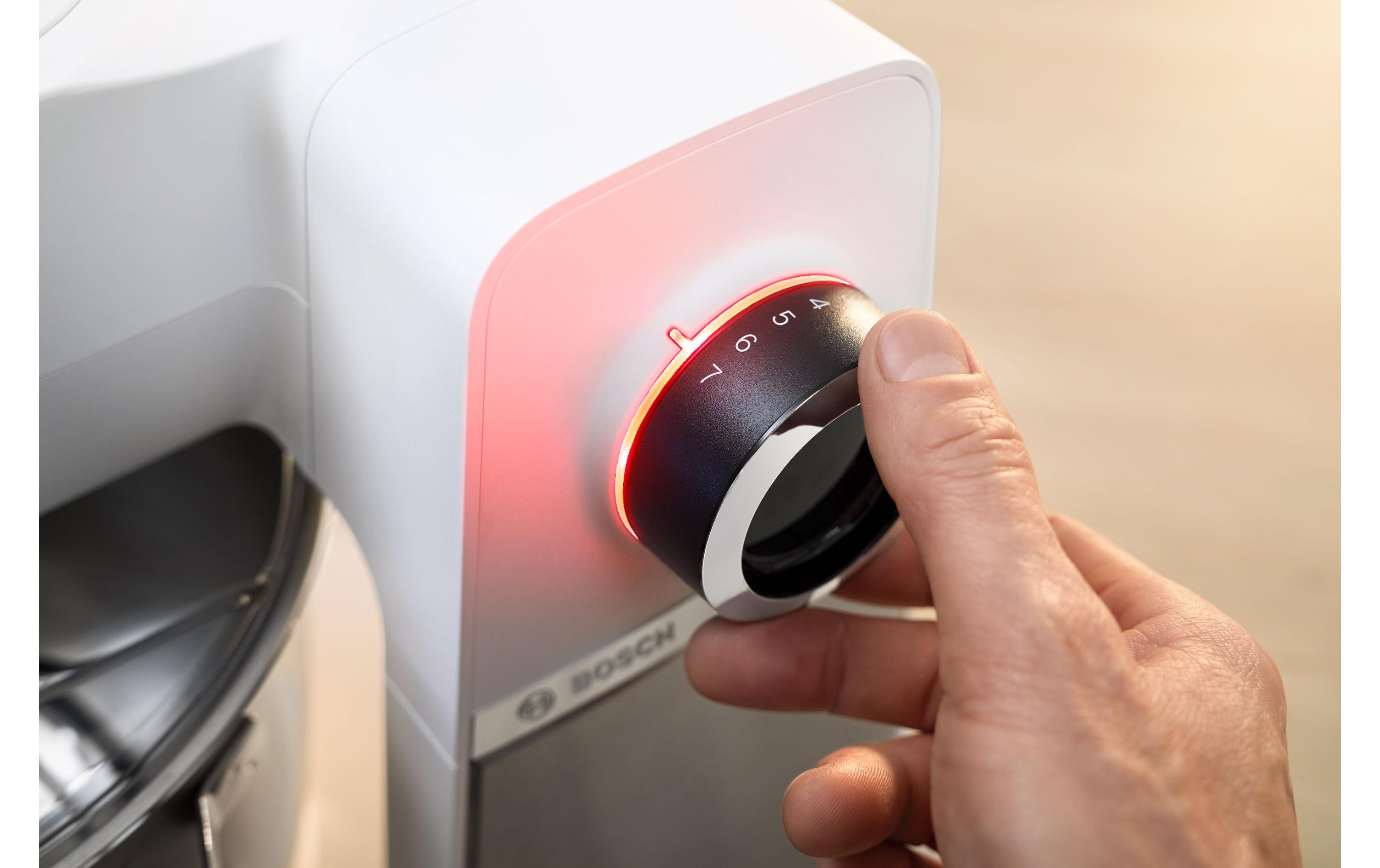 Bosch Küchenmaschine Serie 6 MUMS6EW22 Edelstahl/Weiss