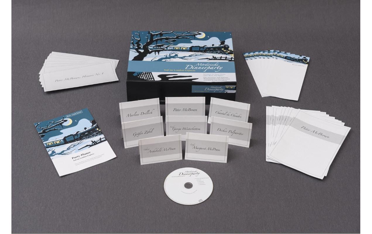 Blaubart Verlag Partyspiel Mörderische Dinnerparty: Tod im London-Express