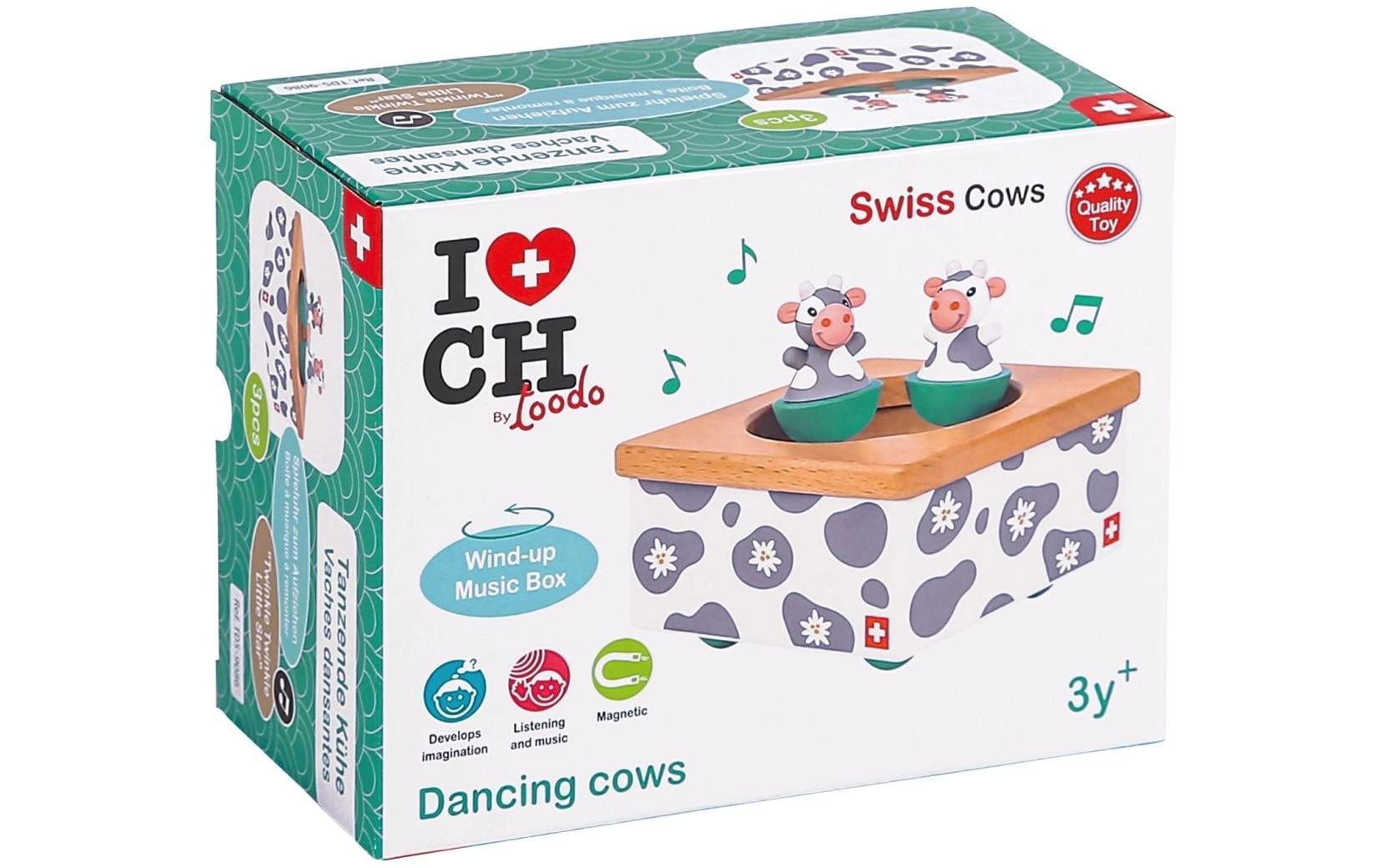 Spielba Holzspielwaren Musikdose Kuh