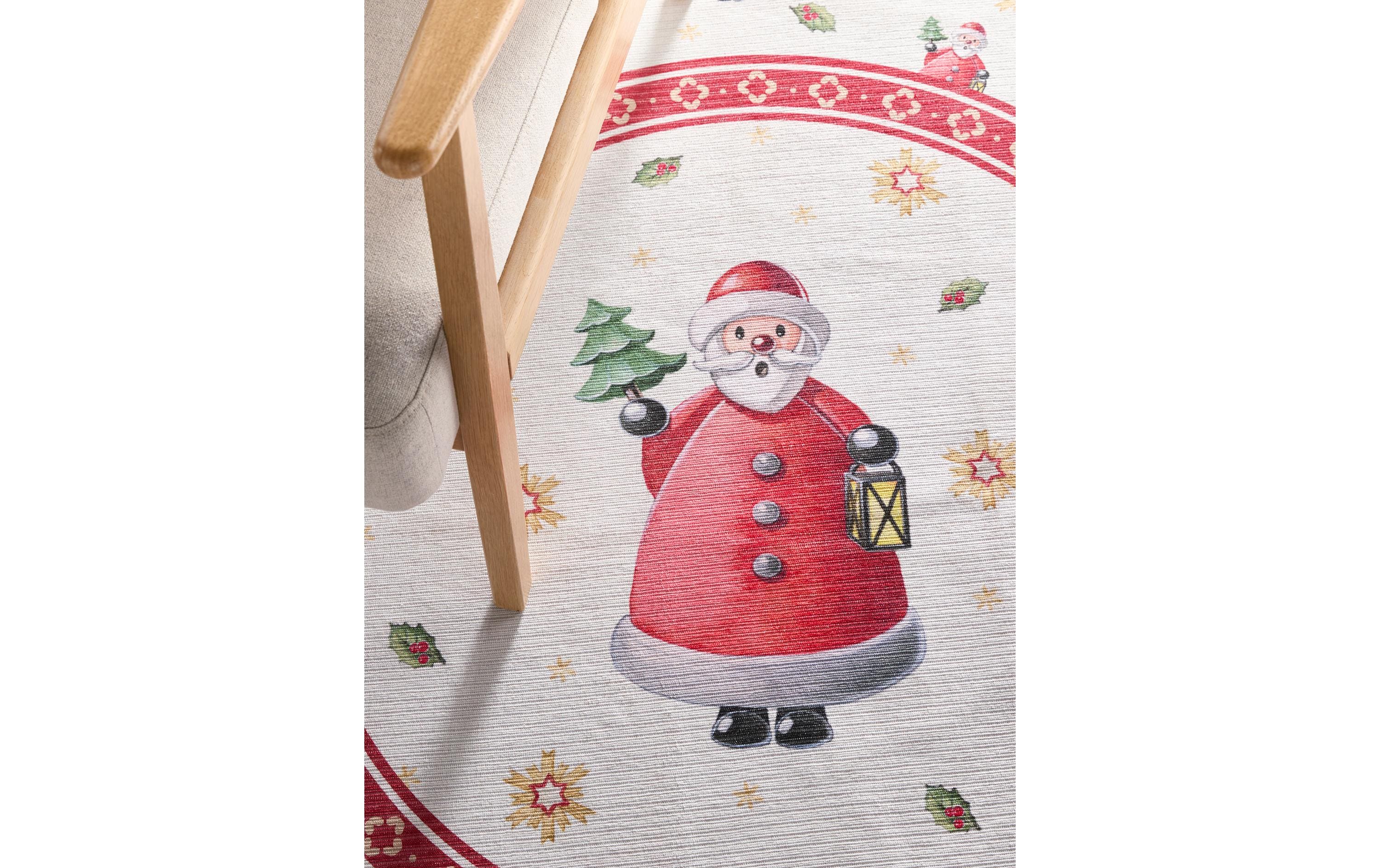 Villeroy & Boch Weihnachtsteppich Santa Claus 160 cm, Rot