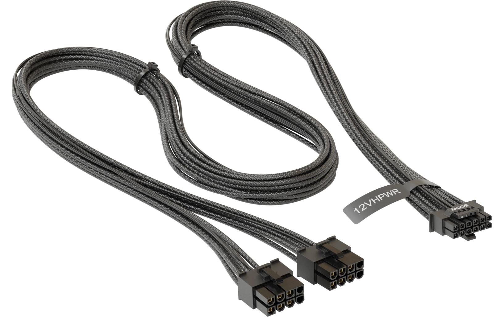 Seasonic 12VHPWR Adapterkabel 75 cm, Schwarz
