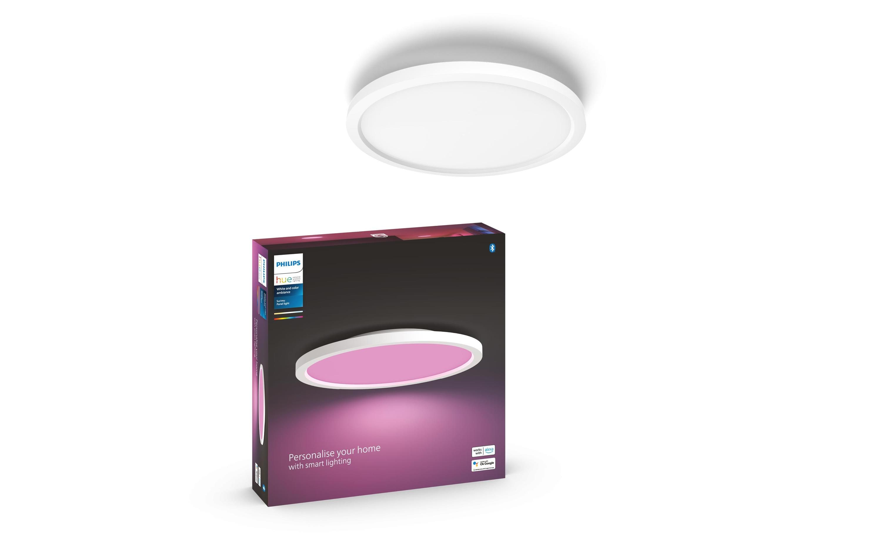 Philips Hue Panel White & Color Ambiance Surimu, Ø 39.5 cm, Weiss