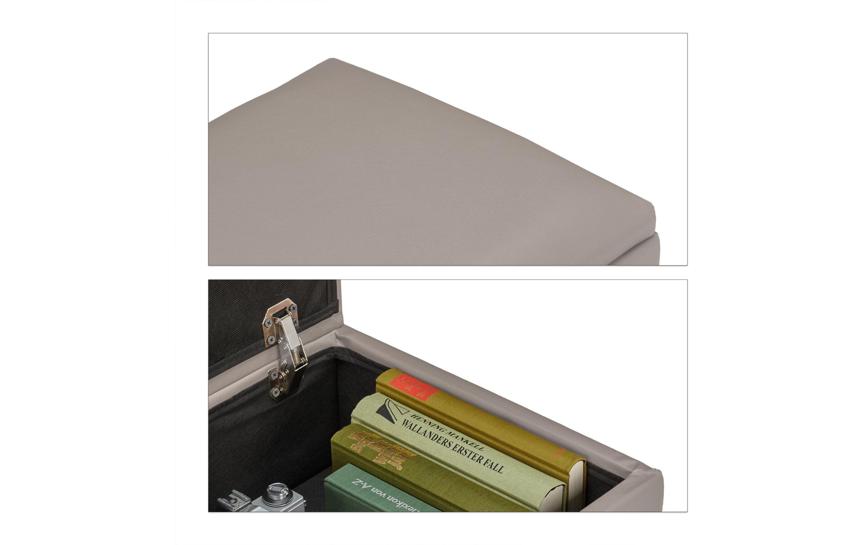 relaxdays Hocker Hellgrau