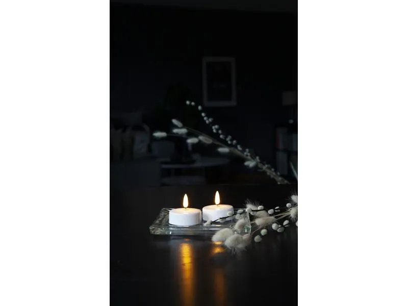 Star Trading LED Teelichter Set Flamme Ø 5.8 x 5.5 cm, Weiss, 2 Stk
