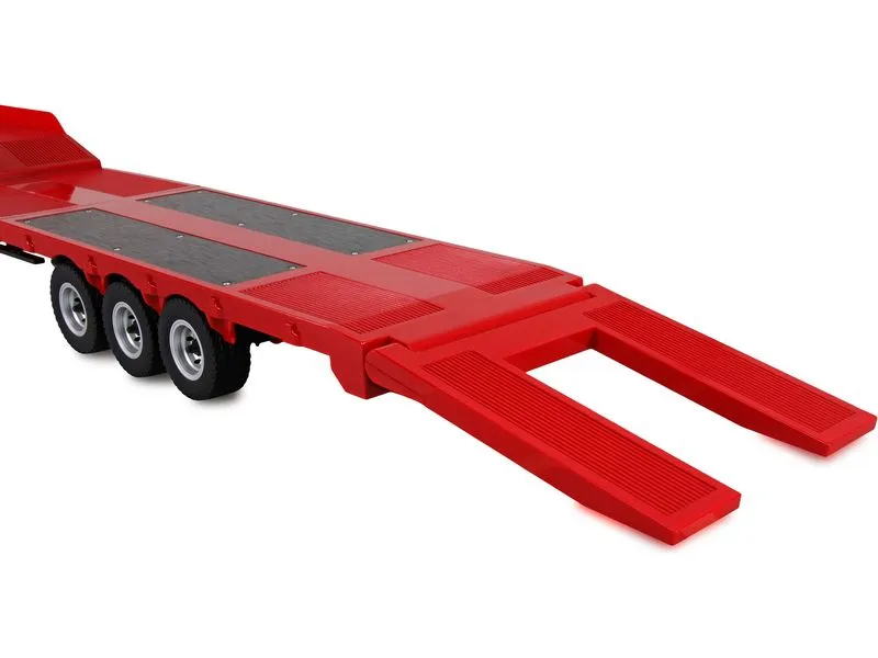 Amewi Tieflader-Sattelauflieger Dreiachser für Scania 1:18 rot Amewi Tieflader-Sattelauflieger Dreiachser für Scania 1:18 rot