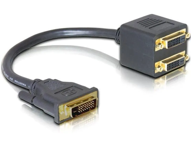 Delock 2-Port Signalsplitter DVI-D - DVI-D