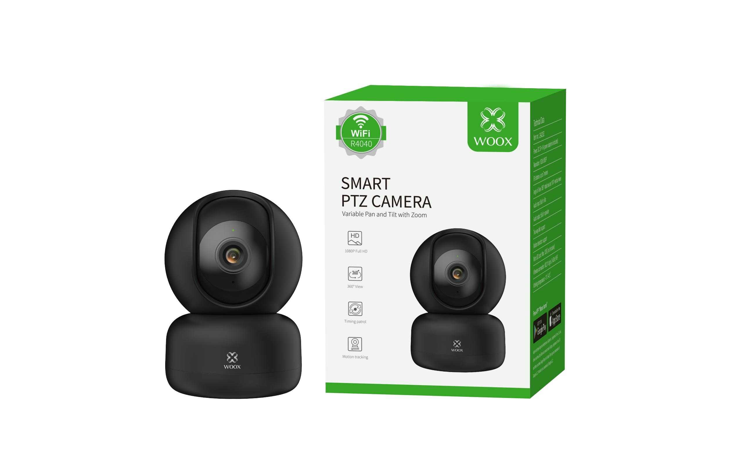 WOOX Netzwerkkamera WiFi Smart Indoor PTZ Camera R4040-BL, DC 5 V