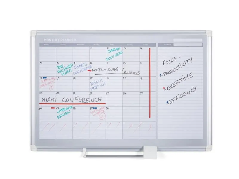 Bi-Office Magnethaftendes Whiteboard 60 cm x 90 cm, Weiss Bi-Office Magnethaftendes Whiteboard 60 cm x 90 cm, Weiss