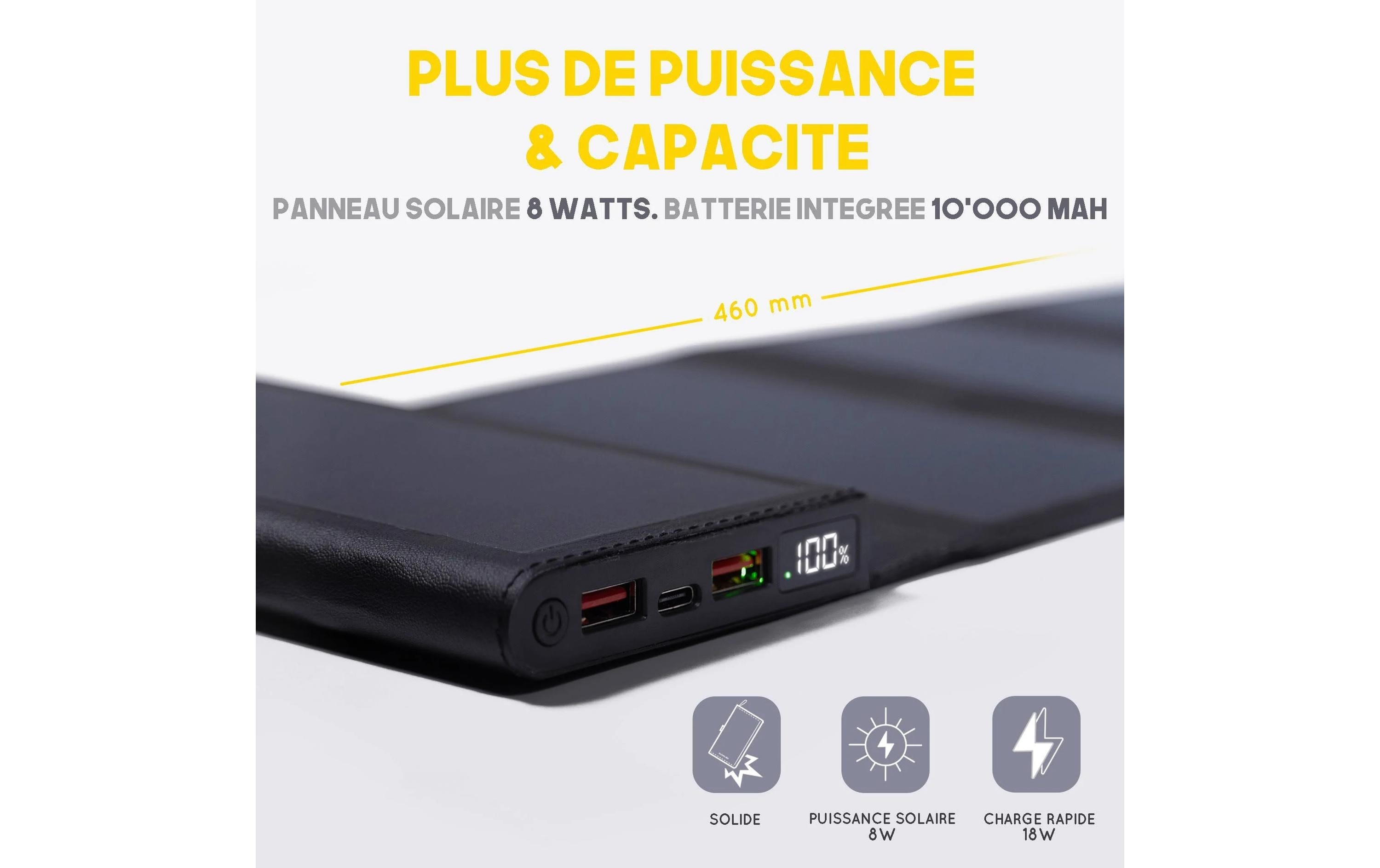 SunSlice Powerbank Electron 8W Sol – Blau, 10000 mAh