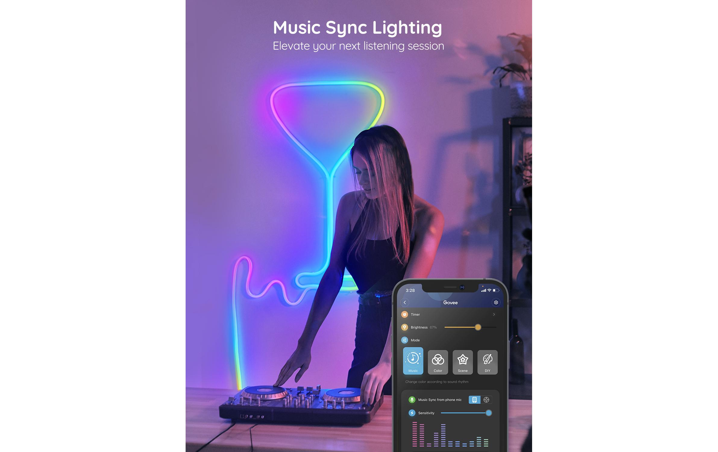 Govee LED Stripe Neon, 3 m, RGBIC, Matter