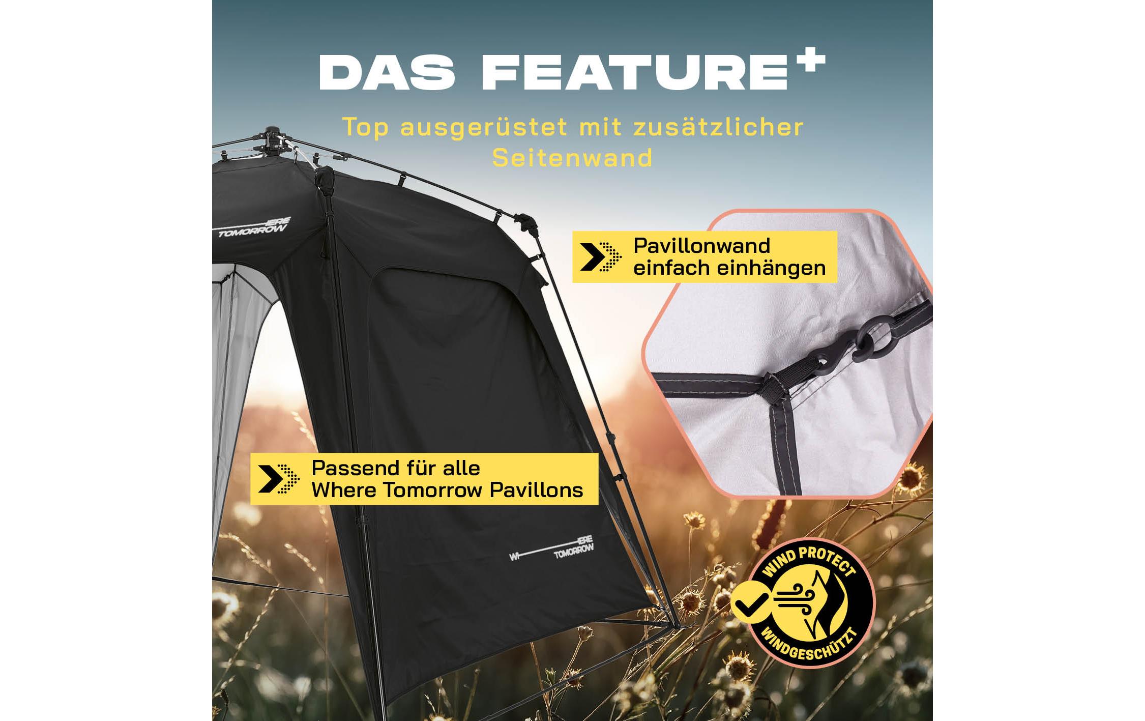 Where tomorrow Pavillonseitenwand für WT Pavillon - Schwarz Where tomorrow Pavillonseitenwand für WT Pavillon - Schwarz