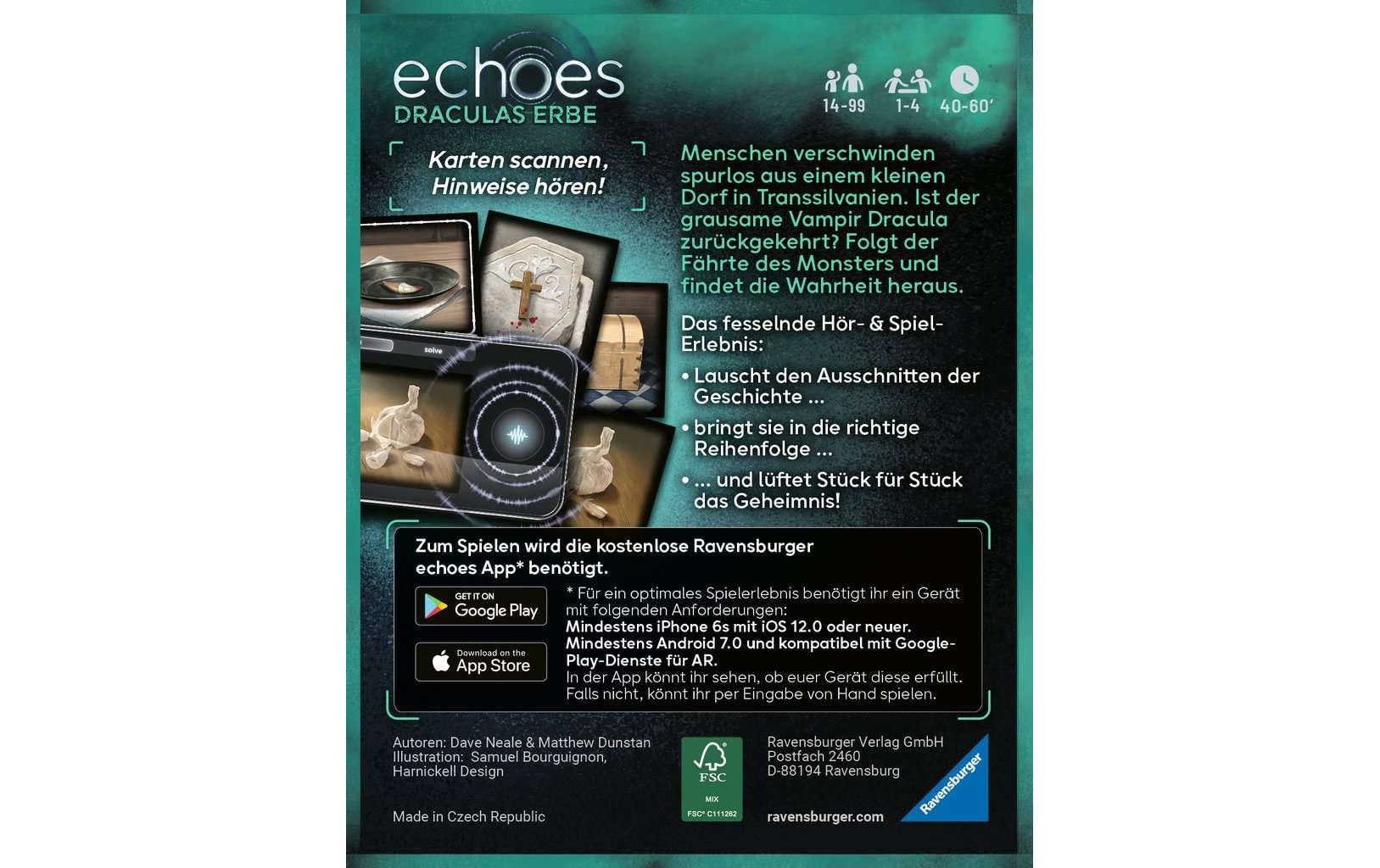 Ravensburger Kennerspiel echoes Draculas Erbe -DE-