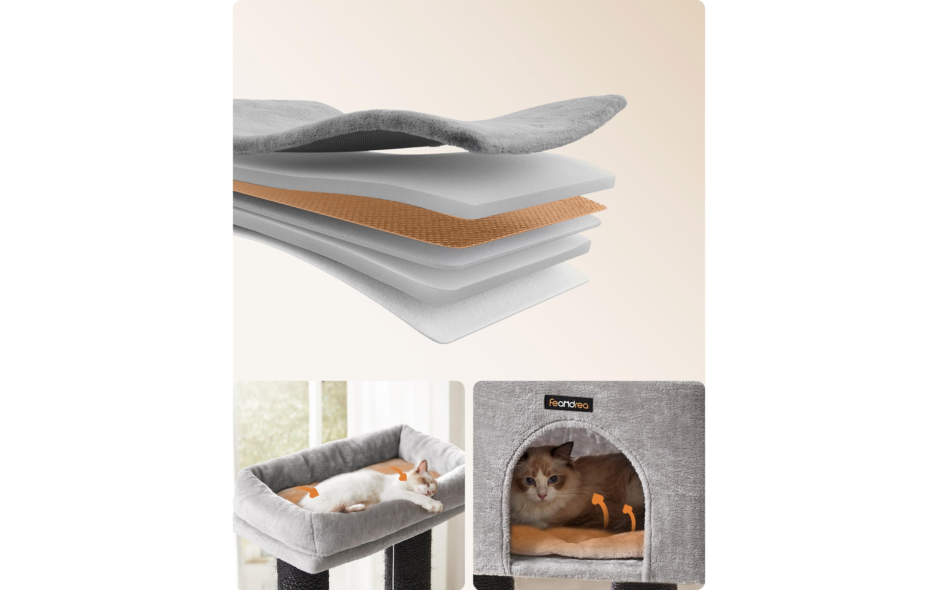 Feandrea Kratzbaum für grosse Katzen 160 cm, Schwarz