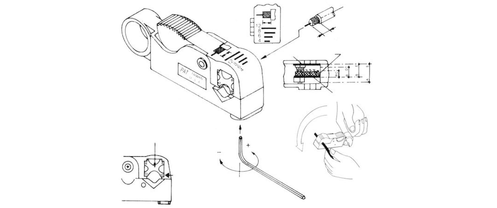 Velleman Abisolierer für Koaxialkabel